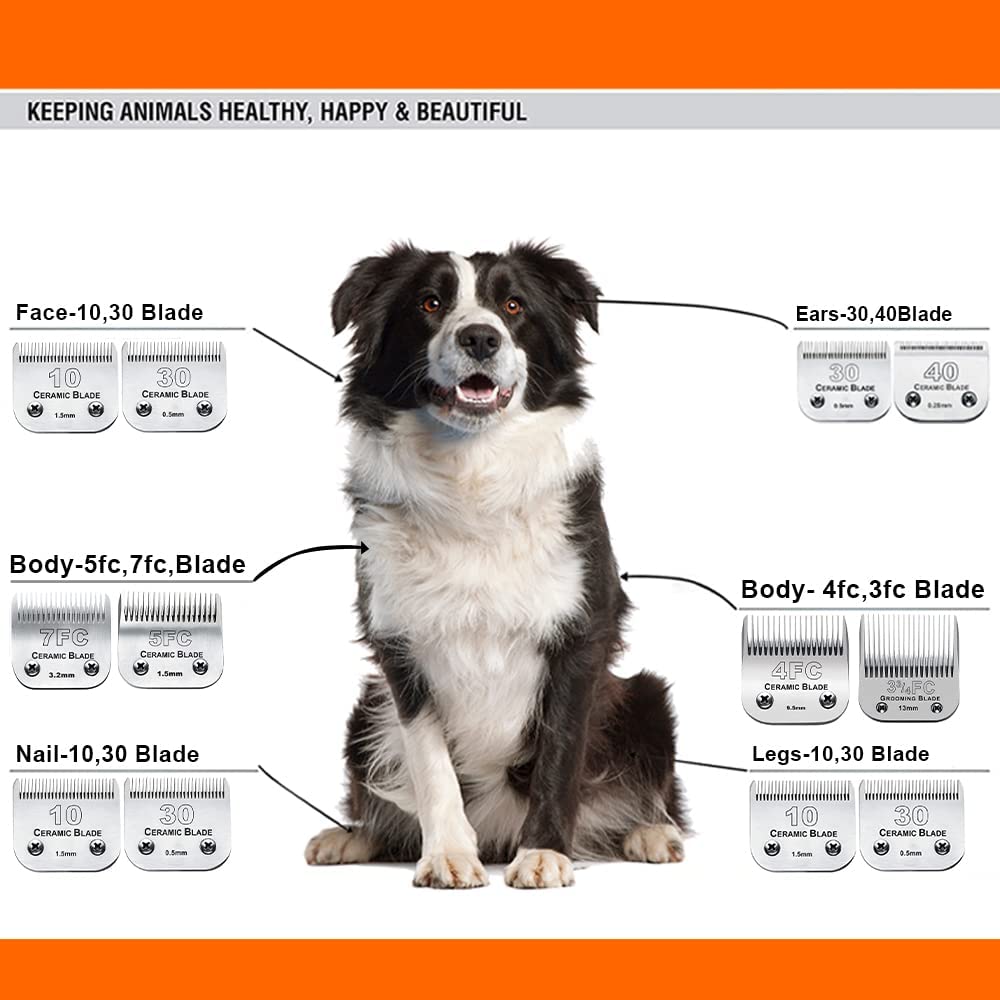 5FC Blade Dog Grooming Clipper Blades,Compatible with Andis Dog Clipper
