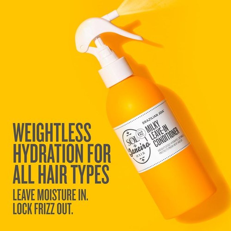 Sol de Janeiro Brazilian Milky Leave-In Conditioner - Frizz Control & Detangling Spray for Hair