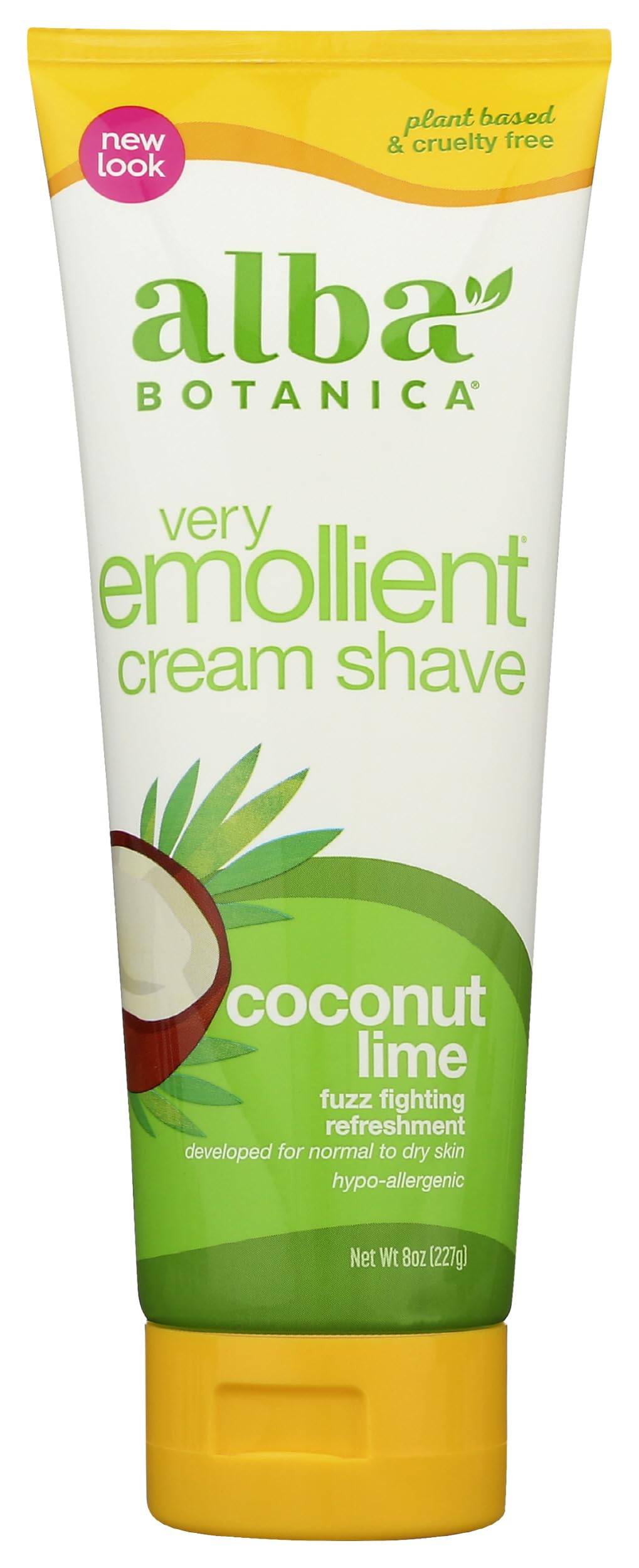 Alba Botanica Very Emollient Cream Shave, Coconut Lime, 8 Oz