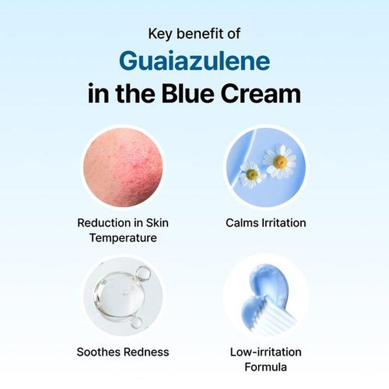 DearKlairs Midnight Blue Calming Cream | Face Moisturizer for Redness Relief, Guaiazulene, EGF & Ceramide, Post-Treatment Recovery, Korean Vegan Skincare for Sensitive Skin, 0.7 Oz (Pack of 1)