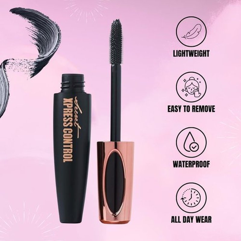 Two Pack: Silk Fiber Mascara 4D, Lengthening and Thickening, Secret Xpress Control - Long Lasting & Smudge-Proof, All Day Exquisitely Full, Long, Thick, Lashes