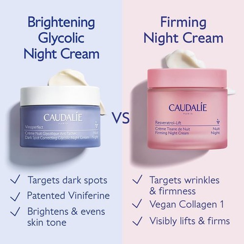 Caudalie Vinoperfect Night Cream - Dark Spot Brightening Glycolic Formula | 1.6 Fl. Oz