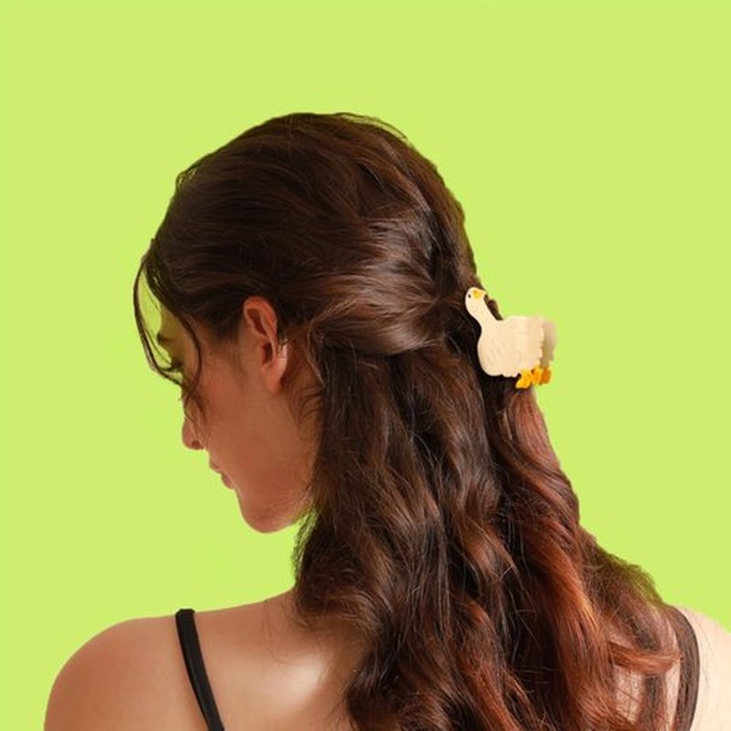 Novelty Big Goose Hair Clip,Acetate Claw Clips,Small Hair Clips for Women,Funny Hair Clips