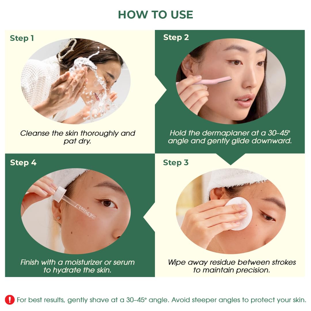 Face Razors for Women & Men Face Hair, Dermaplane Razor with Protective Cap, Womens Facial Razor for Peach Fuzz & Eyebrow Grooming, Ideal Travel Friendly Gift - 9pcs