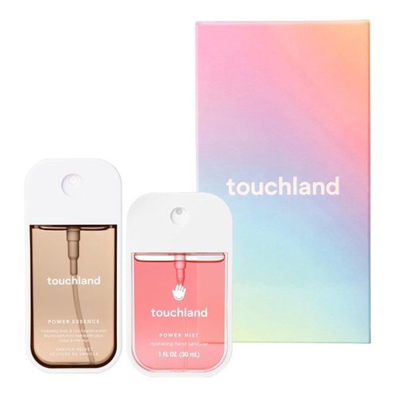 Touchland Sweet Rush - Hydrating Vanilla Velvet Body & Hair Mist | Wild Watermelon Hand Sanitizer Spray - Travel Size Gift Set