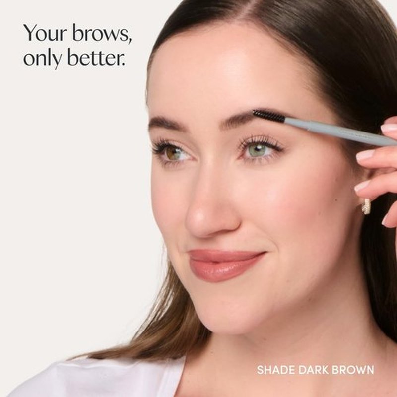 Ravie Beauty Easy Everyday™ Brow Pencil - Smudge-Proof, Hair-Like Strokes, 1.2mm Precision Tip, Vegan (Dark Brown)