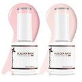 Nicedeco Hema Free Builder Base Gel Nail Polish 2 Pcs 15ml Cruelty Free Vegan Nude Pink Color Soak Off LED U V Gel Nail Kit Manicure
