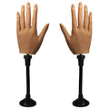 Silicone Practice Hand for Acrylic Nails, Bendable Female Mannequin Life Size Practice Hand with Stand for Nails Practice Nail Art Tools (3#-2P)