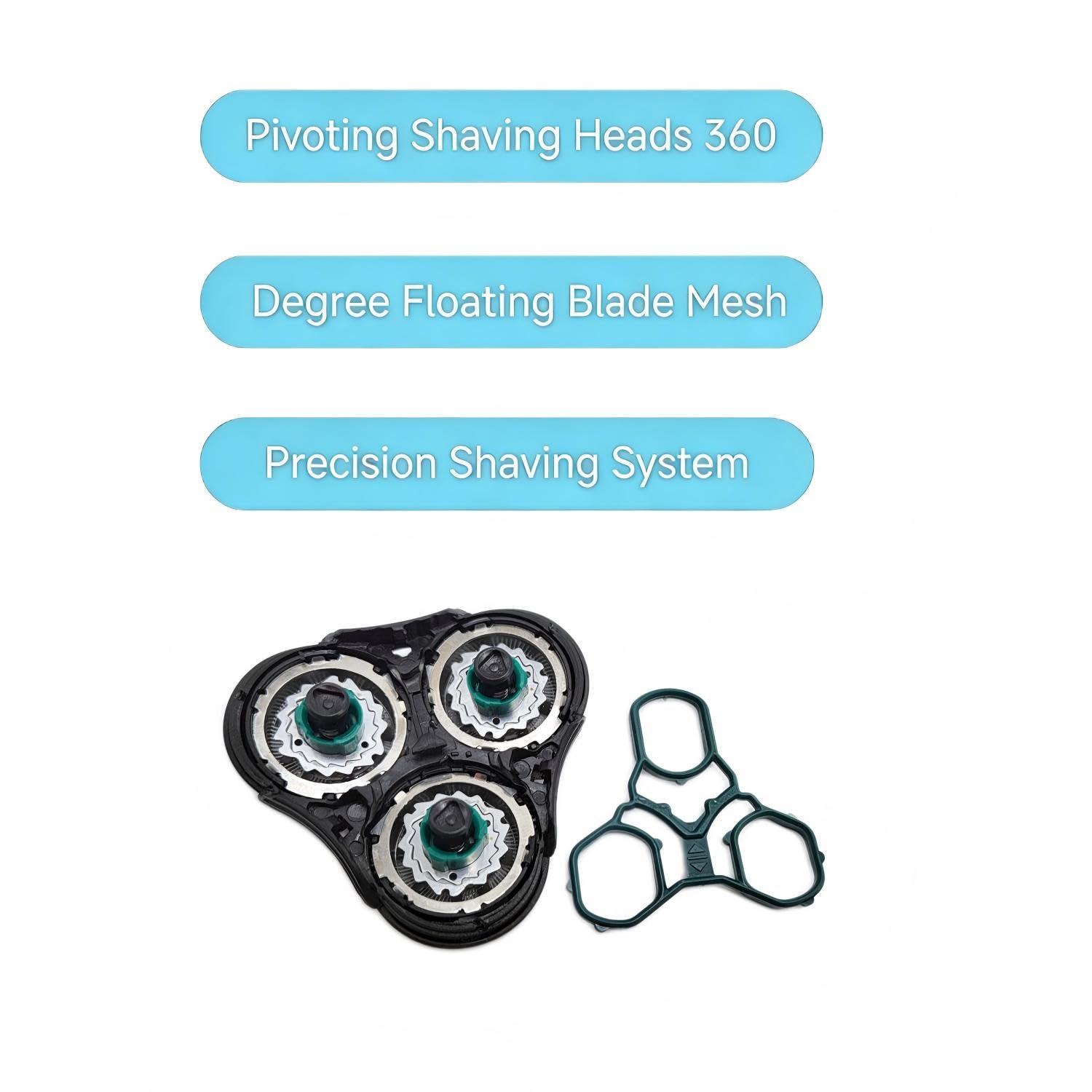 RQ11 Replacement Shaver Head Compatible with Philips Norelco Sensotouch 2D 1100 Series RQ1150X RQ1160CC RQ1180CC RQ1195