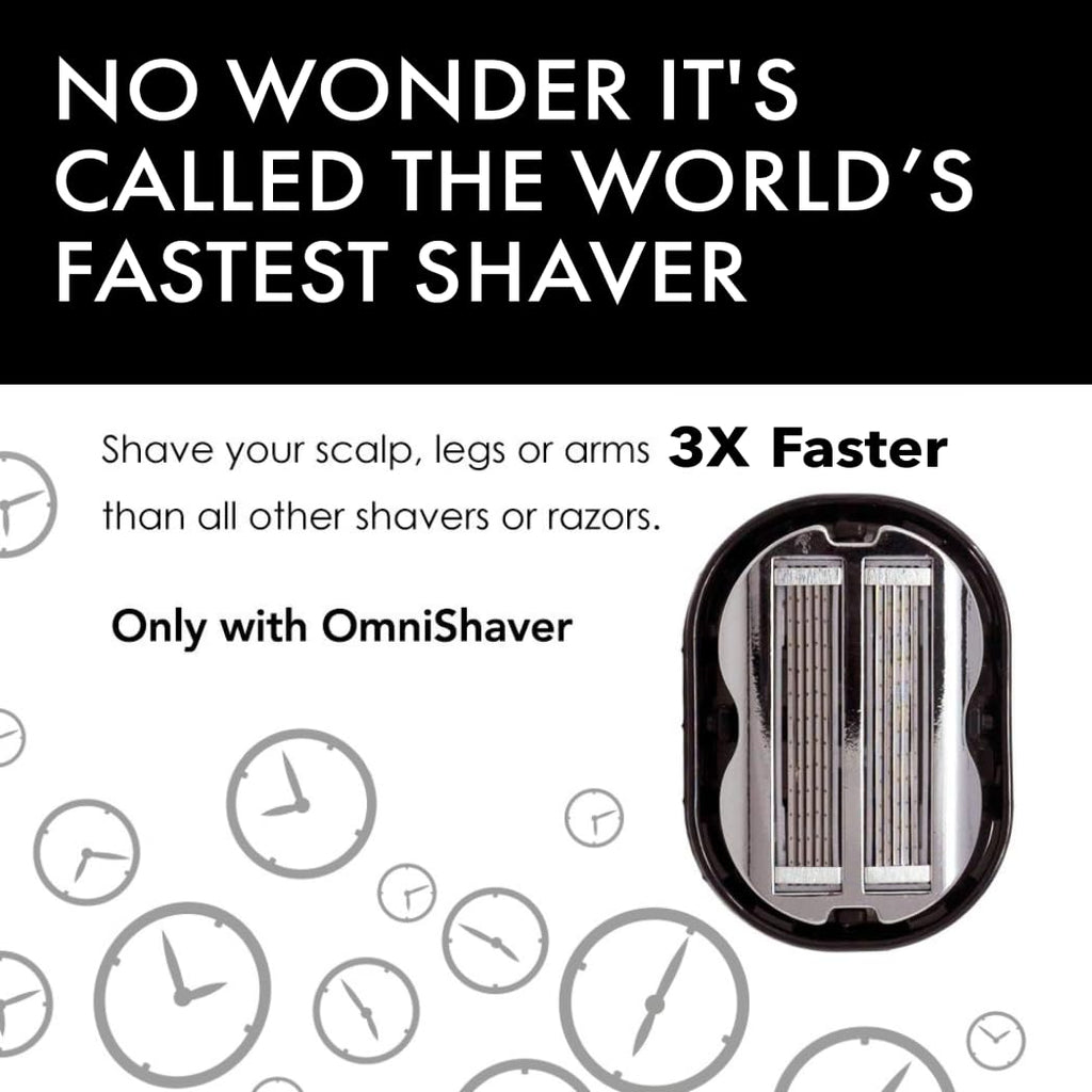 Premium Omnishaver Bi-Directional Shavers for Men & Women | 3x Faster, Smooth, and Safe Shave | Self-Cleaning, Self-Stropping Razor Blades for Shaving Head, Legs, Arms, Body (Green)