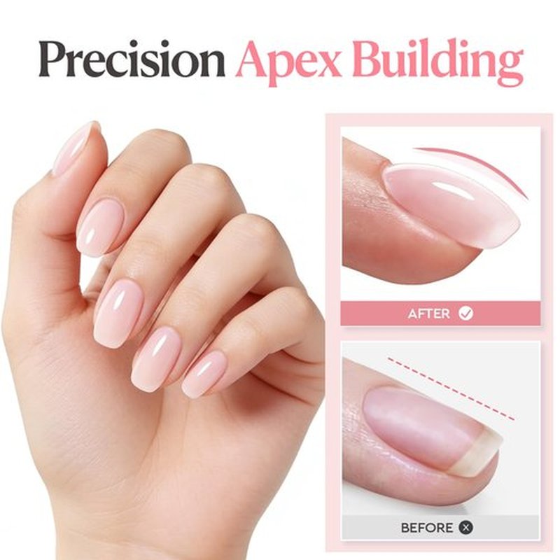 AZUREBEAUTY Builder Gel - 7-in-1 Nude Pink Nail Strengthener | 18ml Beginner-Friendly DIY Gel