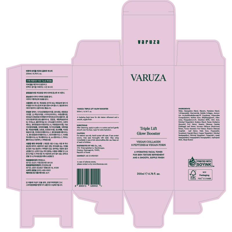 varuza Triple Lift Glow Booster Serum 200ml Vegan Collagen 8Peptides Vegan PDRN