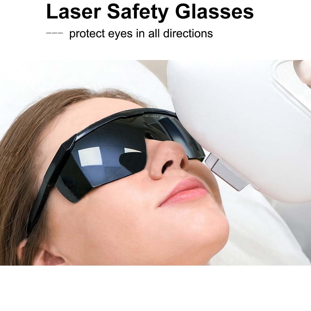 mozeeda IPL 190nm-2000nm Laser Safety Glasses, Red Light Therapy Goggles