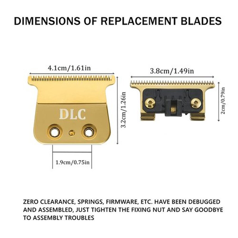 BaBylissPRO Replacement DLC 2.0 Blades - Compatible with FX787 & FX726 Hair Trimmers, Gold