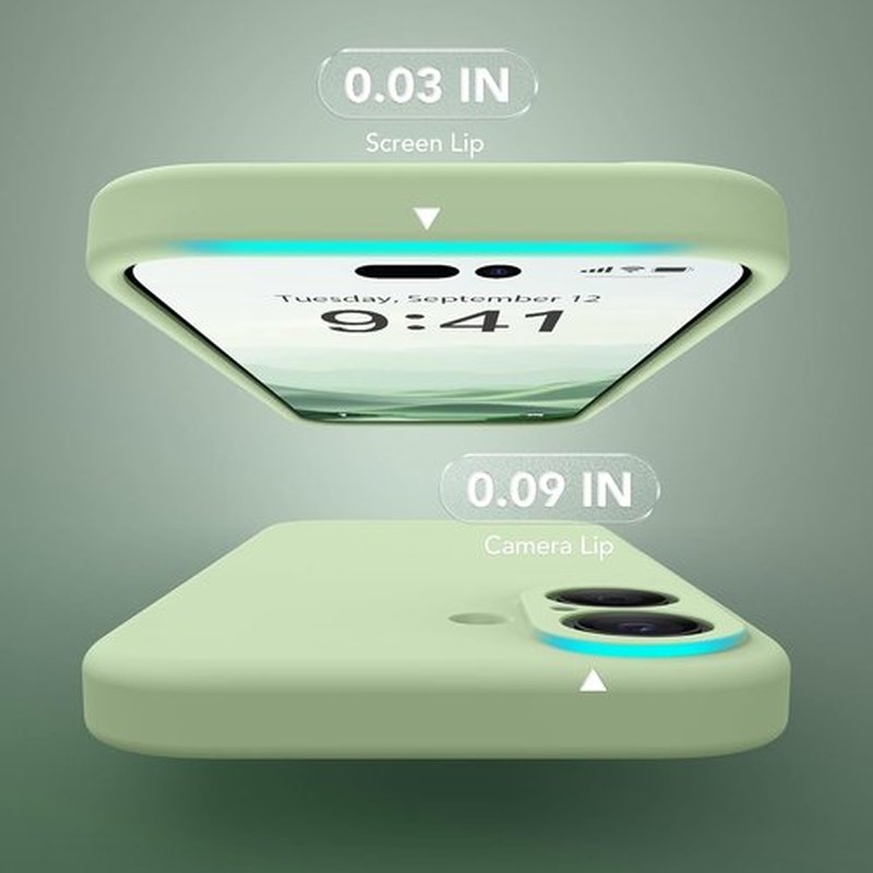 Skiennix Magnetic iPhone 17 Case - MagSafe Compatible, Full Camera Protection, Matcha Color, Shockproof Silicone
