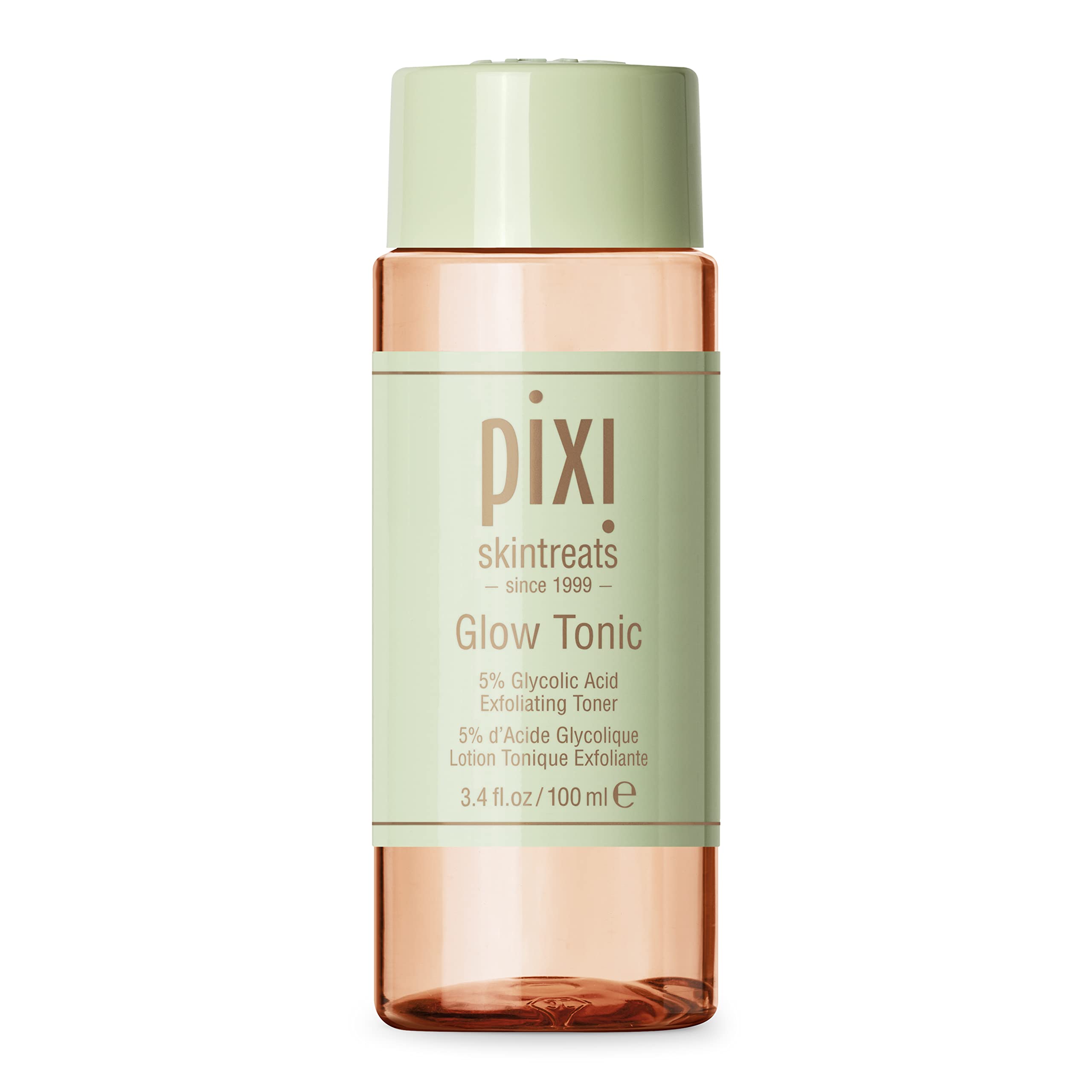 Pixi Glow Tonic Balancing Face Toner Glycolic Acid for Radiant Skin Daily Brightening Toner (3.4 fl oz / 100 ml)