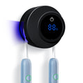 LXIANGN Toothbrush Holders Cleaner & Dryer for Bathroom,Wall Mounted Toothbrush Holder Case with LED Smart Screen,Toothbrush Cleaner with Auto Inductive Open/Close Cover for Home Travel (Black)