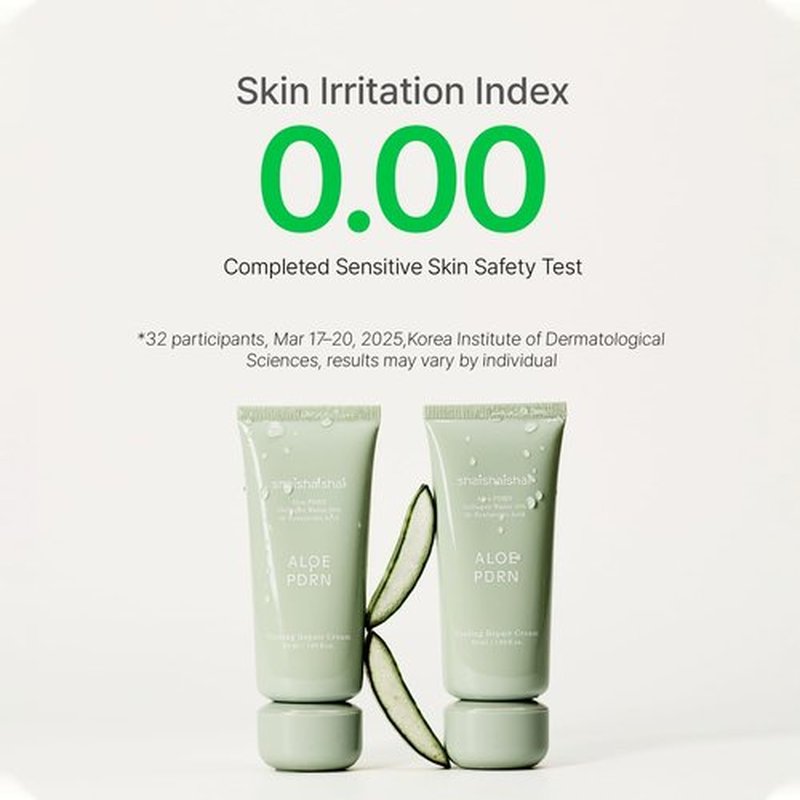 shaishaishai Aloe PDRN Cooling Repair Cream – Hydrating Soothing Face Moisturizer with Vegan Collagen & Hyaluronic Acid, Calms Heat-Stressed Skin, 50ml