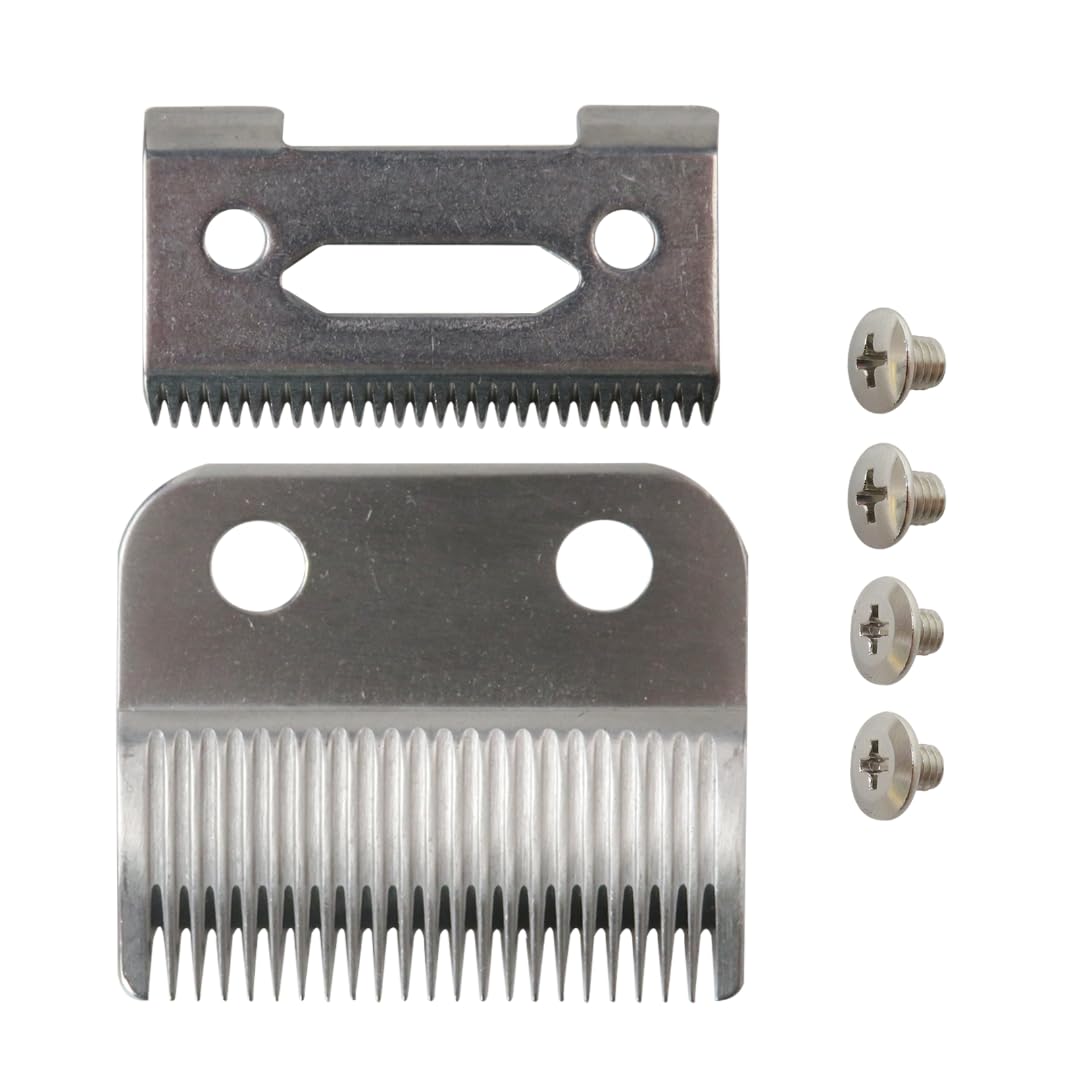 Pair of Cutting Blade and Guard Blade Replacement for Wahl Precision, for Precision Premium Smooth Cut Blade