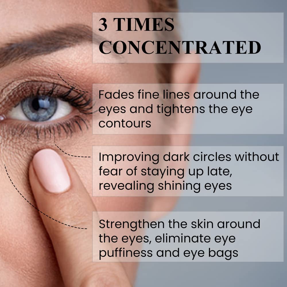 Kleem Under Eye Cream for Dark Circles and Puffy Eyes - Anti Aging Eye Cream with Peptides and Niacinamide that Reduces Eye Bags, Crow's Feet, Fine Lines & Sagginess - Eye Cream for Wrinkles, 0.51oz