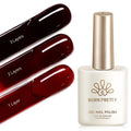 Born Pretty Jelly Dark Red Gel Nail Polish,Christmas Burgundy Blood Red Sheer Nail Gel,Soak Off U V LED Gels Polish for Manicure DIY at Home,Gift for Women 15ml