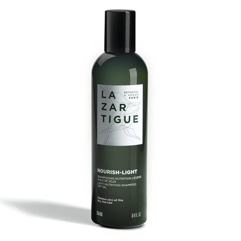 Lazartigue Nourish Light Shampoo - Soy Oil Enriched for Lightweight Nourishment | Vegan, 8.4 Fl Oz
