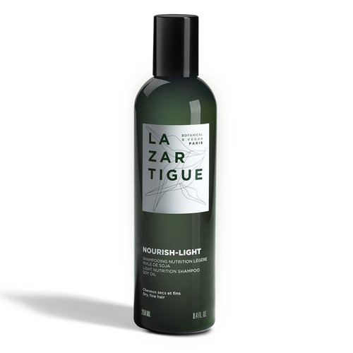 Lazartigue Nourish Light Shampoo, Soy Oil Enriched, Lightweight Nourishment for Dry, Fine Hair, Vegan, Sulfate & Silicone Free, 8.4 Fl Oz