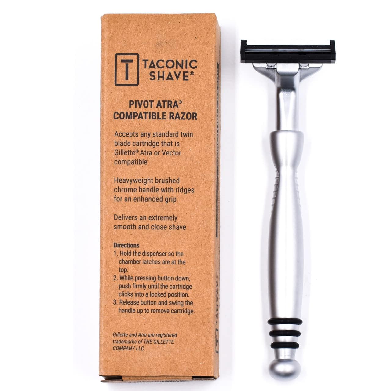 Taconic Heavyweight Atra-Compatible Pivot Razor with 10 Cartridges