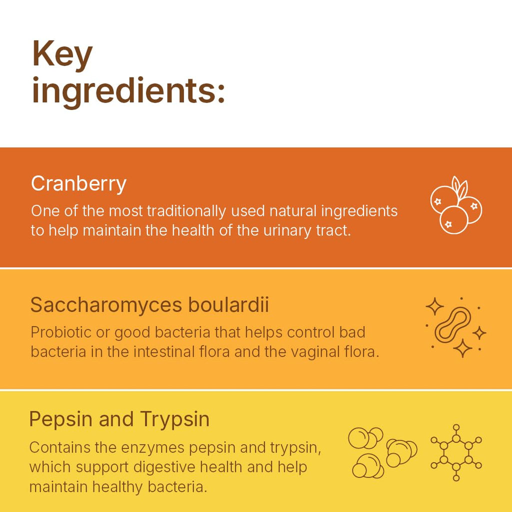 Santo Remedio Urinary Tract, Dietary Supplement, Helps Reduce Urinary Tract Infections, Unique Formula with Cranberries, Probiotics, and Enzymes, Clinically Proven Ingredients, Non-GMO, 30 Servings