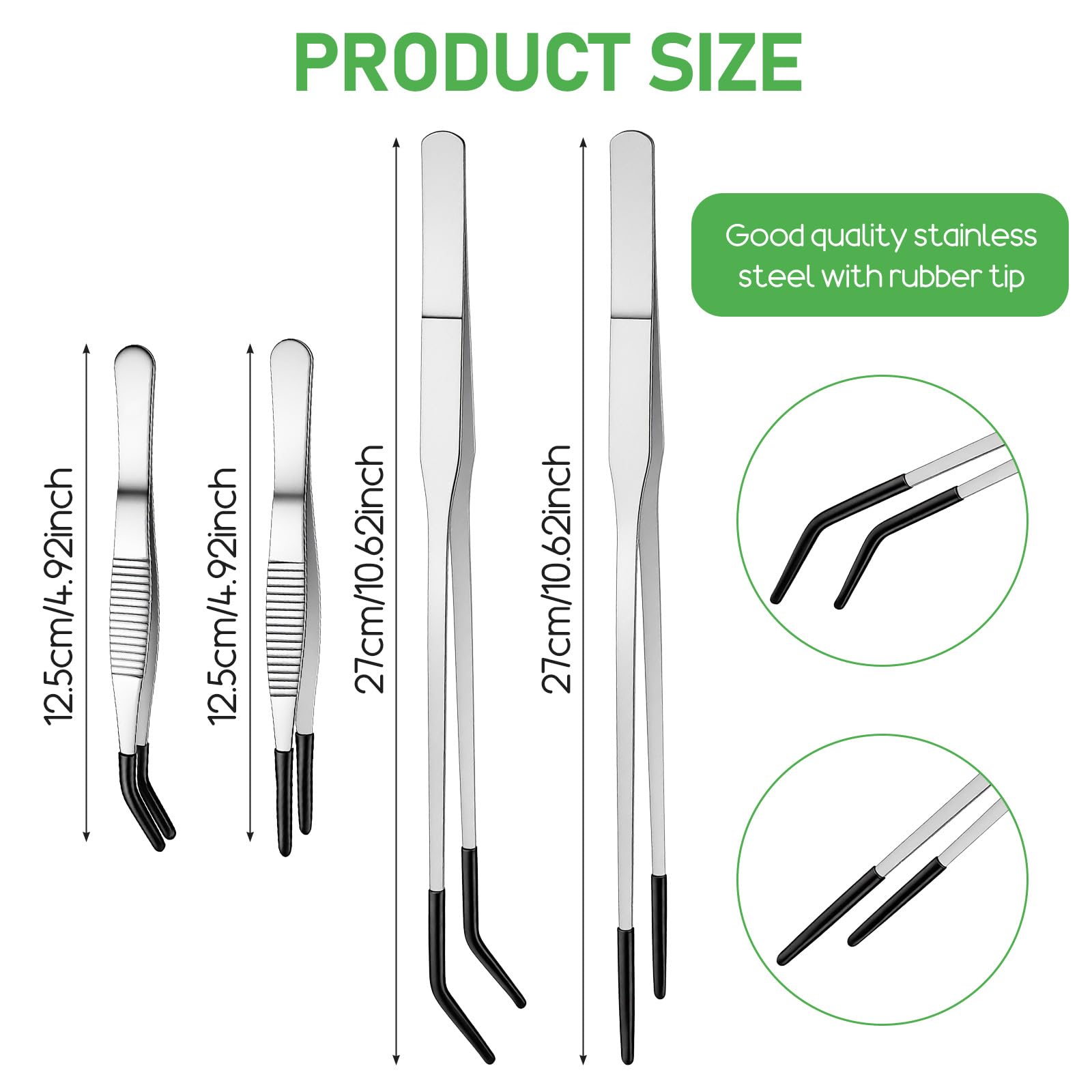 WJIAAA 4PCS Reptile Feeding Tongs Long Tweezers for Aquarium Crafts Tank