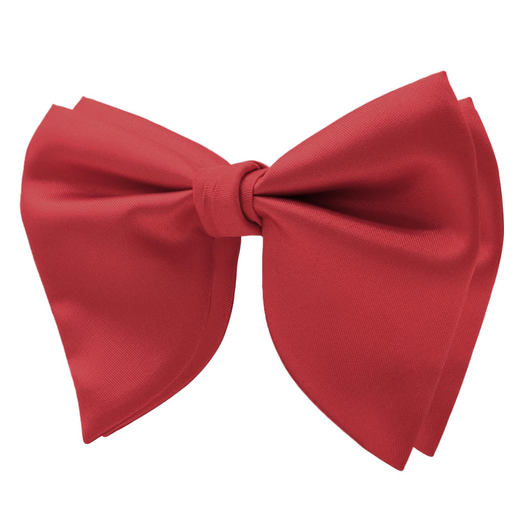 GHTIYLP Mens Bow Tie Pre Tied Oversized Bow Ties for Men Satin Bowties for Tuxedo Wedding Party Banquet (Red)