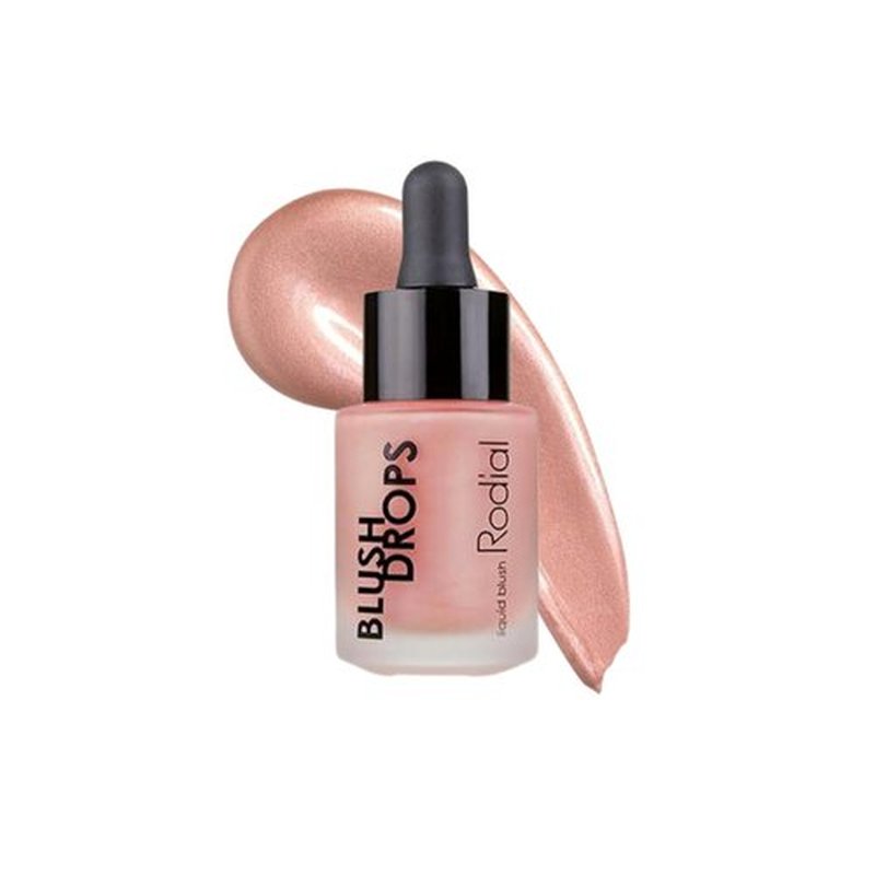 Rodial Blush Drops - Sunset Kiss Frosted Pink | Moisturizing Liquid Blush with Vitamin E, 0.5 fl oz
