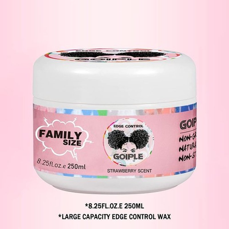 Goiple Edge Control Wax - 8.25 OZ Non-Greasy Hair Gel for All Hair Types | Extra Strong Hold, No Flaking
