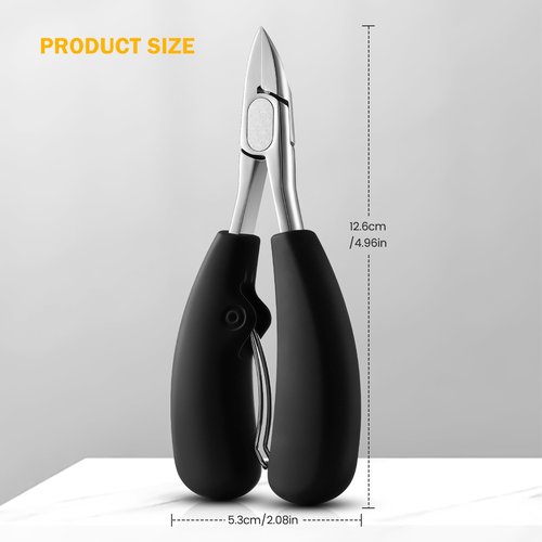 BEZOX Straight Toenail Clippers for Ingrown Toenail Prevention, Podiatrist Ingrown Nail Clippers for Thick Toenails, Ergonomic Finger Nail Clippers for Adults, Seniors, Men and Women