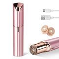 Flawless Facial Hair Remover for Women- as Seen on TV Painless Face Shaver -Mini Hair Remover, Electric Razor Shaver Portable Bikini Epilator for Lips, Chin, Armpit, Peach Fuzz,Neck, Cheek(Rose Gold)