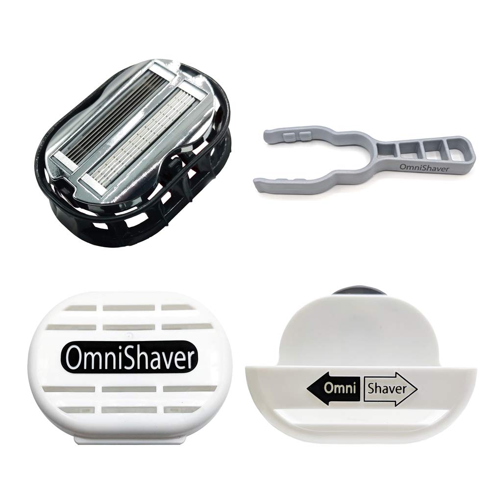 Premium OmniShaver Special - Free Hot Water Tong! Fastest Way to Shave Head, Legs, Arms, Body | an Alternative to Disposable Shaving Razors Self Cleans & Strops During Use