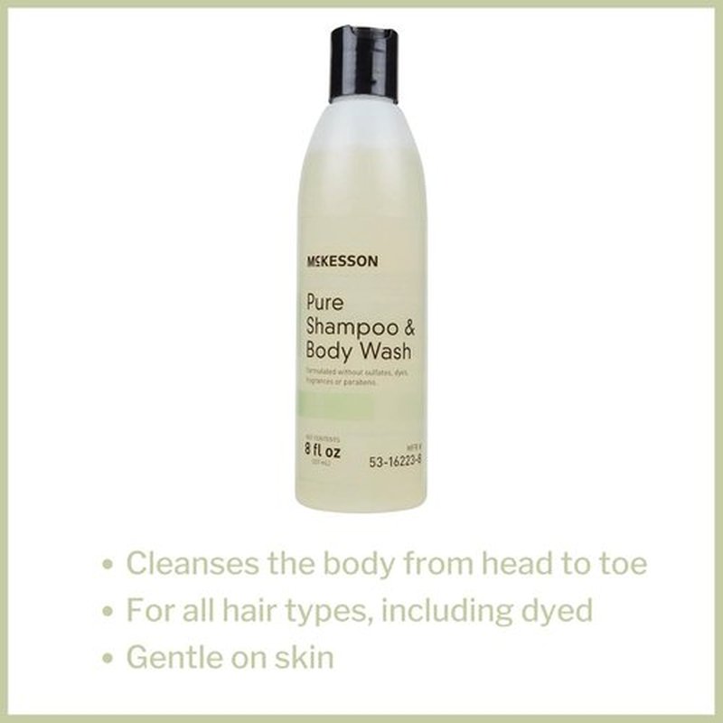 McKesson Pure Shampoo & Body Wash - Sulfate-Free, Unscented, Paraben-Free | 8 oz, 1 Count