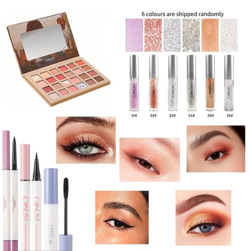 26Pc Full Face Makeup Set Gift Surprise for Women Cosmetic Essential Starter Bundle Include 24 Colors Eyeshadow Palette, Lipstick,13-NI-1 glamour-brush set. Pack Flawless (Khaki C1, ONE SIZE)