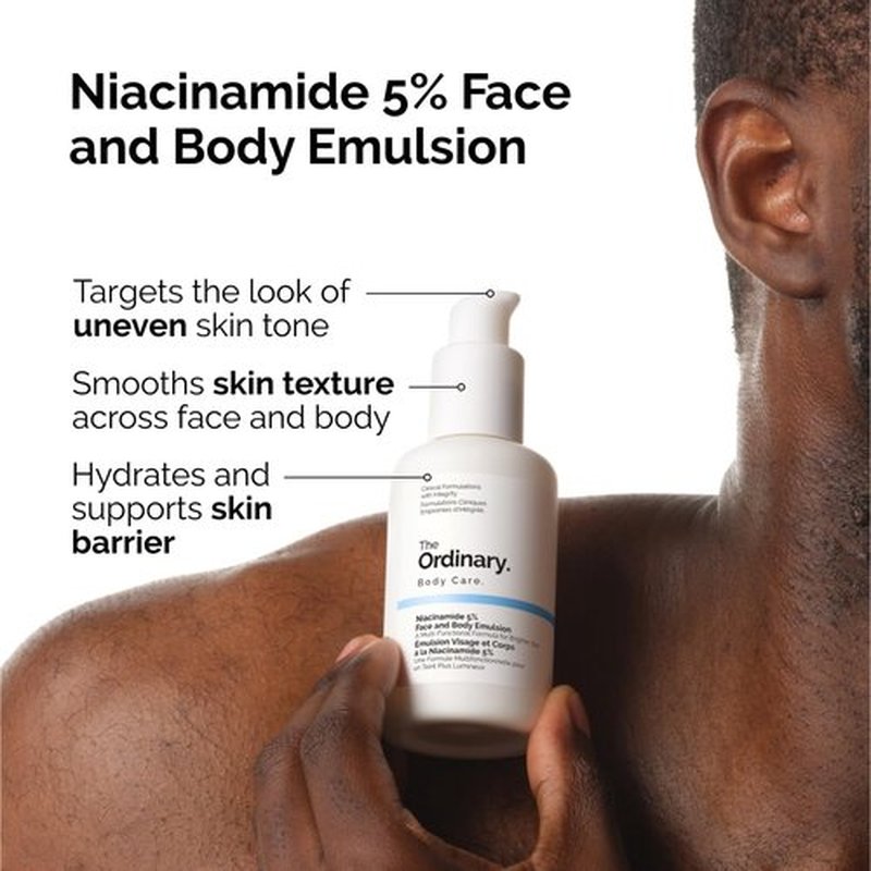 The Ordinary Daily Skincare Set - Niacinamide 5% Emulsion & Moisturizing Body Lotion | Hydrating Essentials