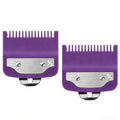 2 Pack Clipper Guards Set Compatible with wahl 1/2 clipper guards, 1/16"1.5mm Metal Hair Clipper Guards Set Replacement for Wahl Clipper Guards Set, for Professional Stylists and Barbers(Purple)