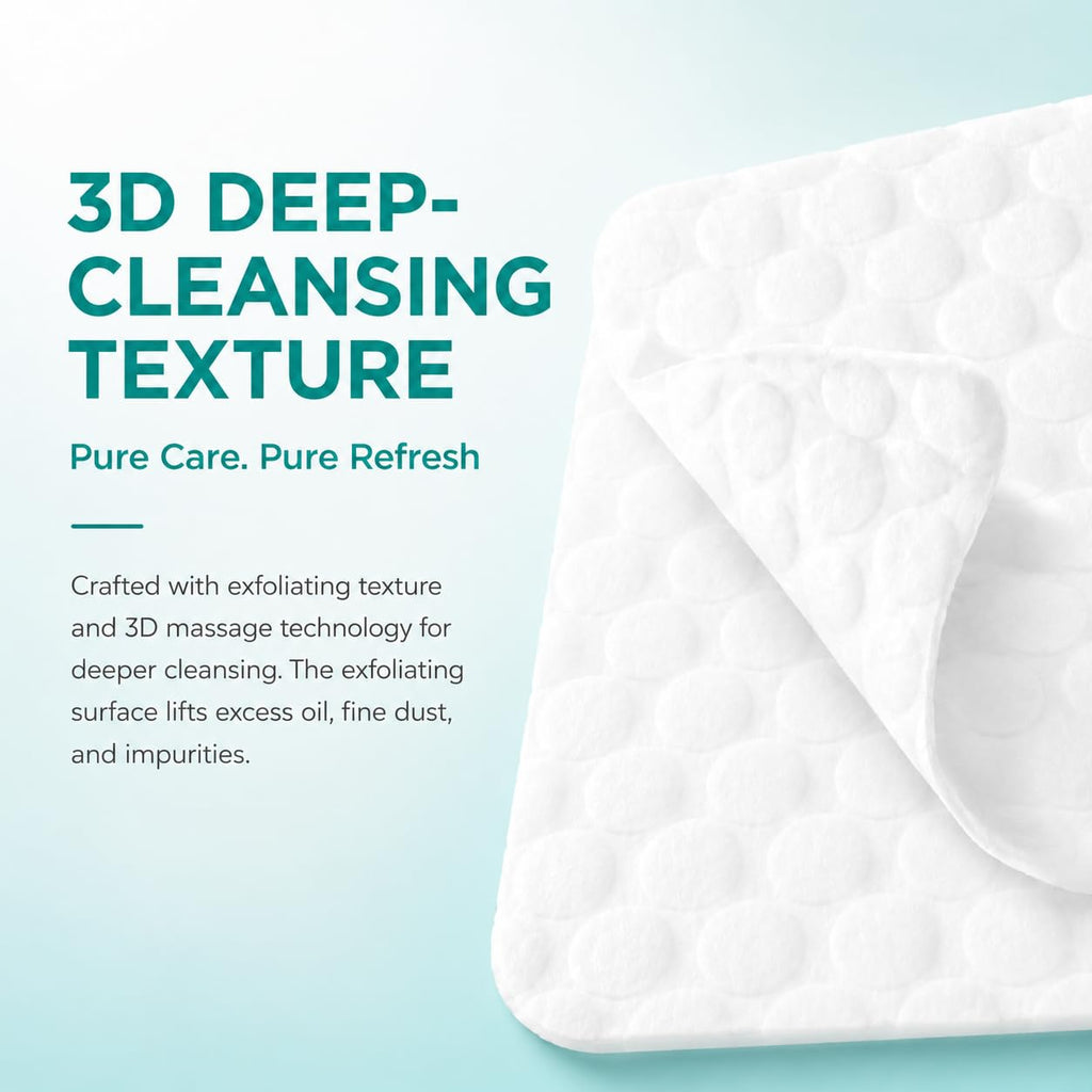 CALLA BEAUTY Deep Clean Cotton Pads for Face (300 Counts (Pack of 2)), Textured Woven Cotton Rounds, Thick & Tear-Resistant, Low Lint Makeup Remover Pads for Toner & Cleansing