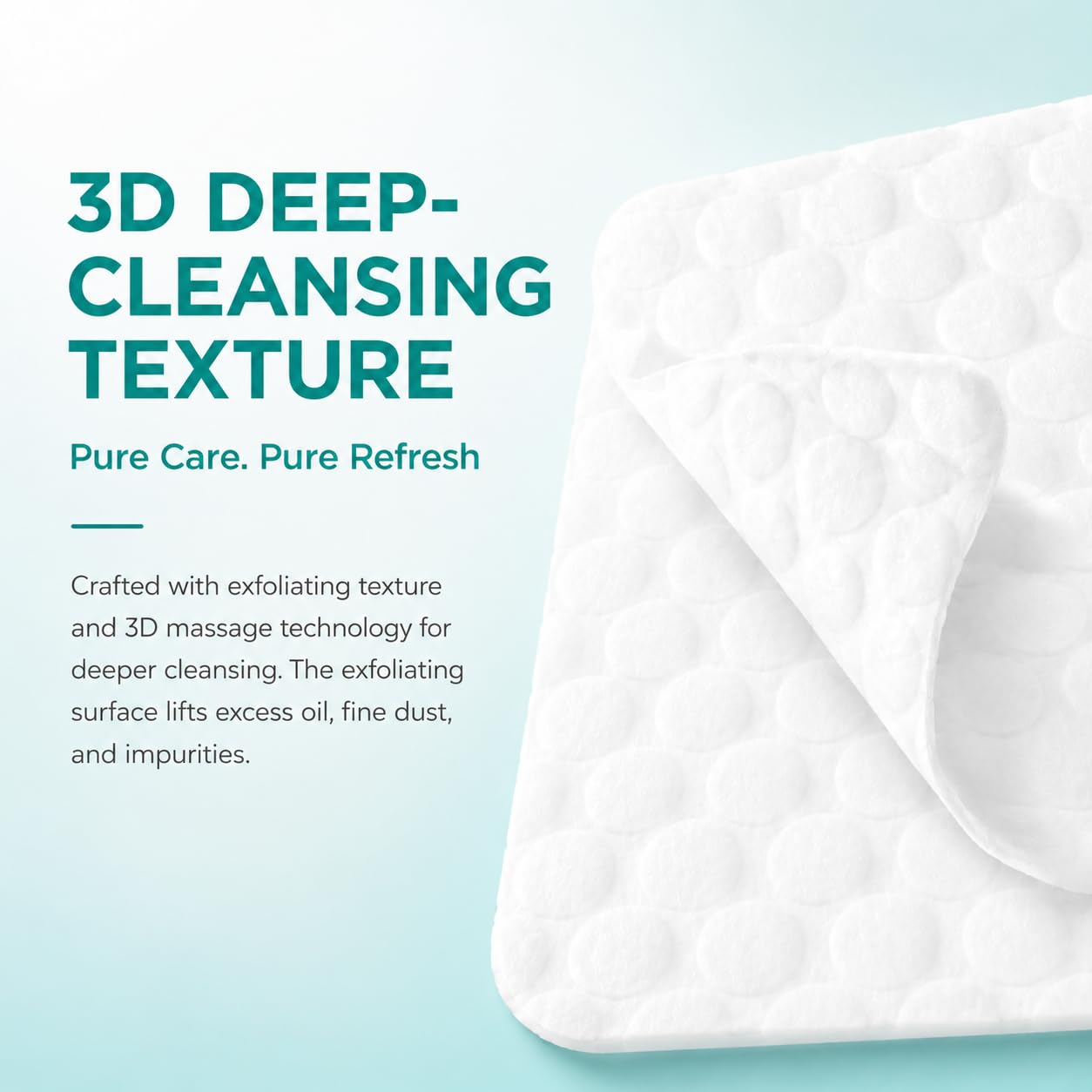 CALLA BEAUTY Deep Clean Cotton Pads for Face (300 Counts (Pack of 2)), Textured Woven Cotton Rounds, Thick & Tear-Resistant, Low Lint Makeup Remover Pads for Toner & Cleansing