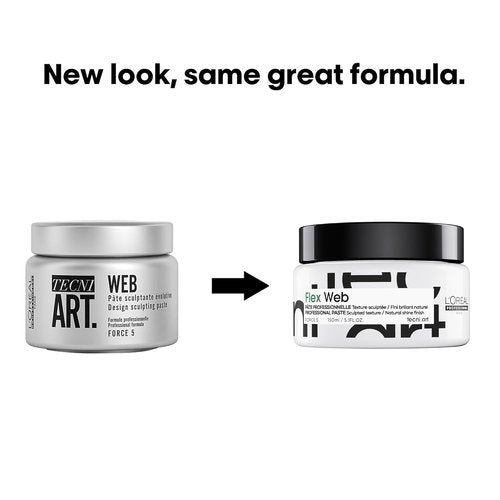 L'Oréal Professionnel Paris Flex Web Texture Paste - Strong Hold Styling Gel for All Hair Types