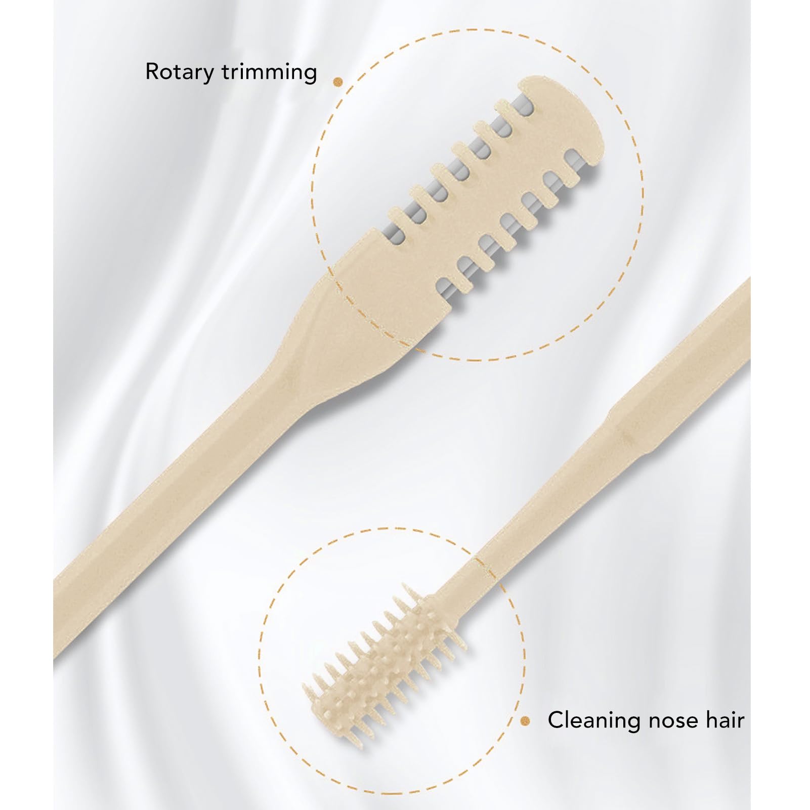Srliya 24Pcs Nasal Hair Cutter, 360 Degree Rotating Nose Hair Trimmer Multifunction Nose Hair Plucker, Double Sided Manual Trimmer for Women and Men
