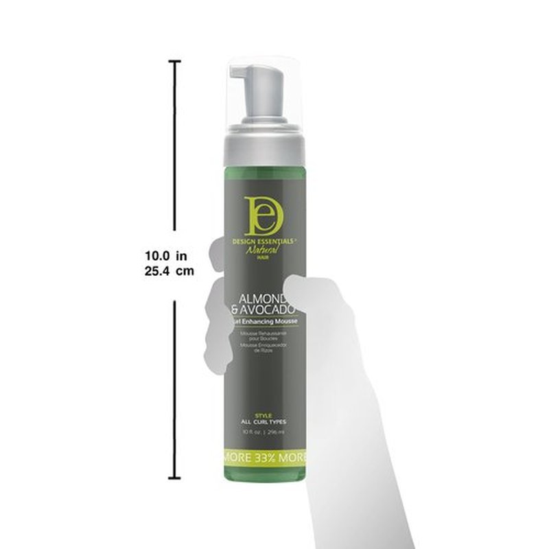 Design Essentials Curl Enhancing Hair Mousse for Curly Hair; Almond and Avocado Collection, 10 Ounce