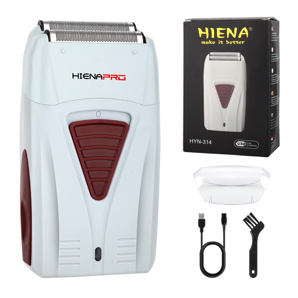 HIENA PRO Professional Reciprocating Electric Shaver for Men, Rechargeable Beard Trimmer and Bald Precision Trimmer, Cordless Men's Facial Grooming Tool, Gifts for Men.