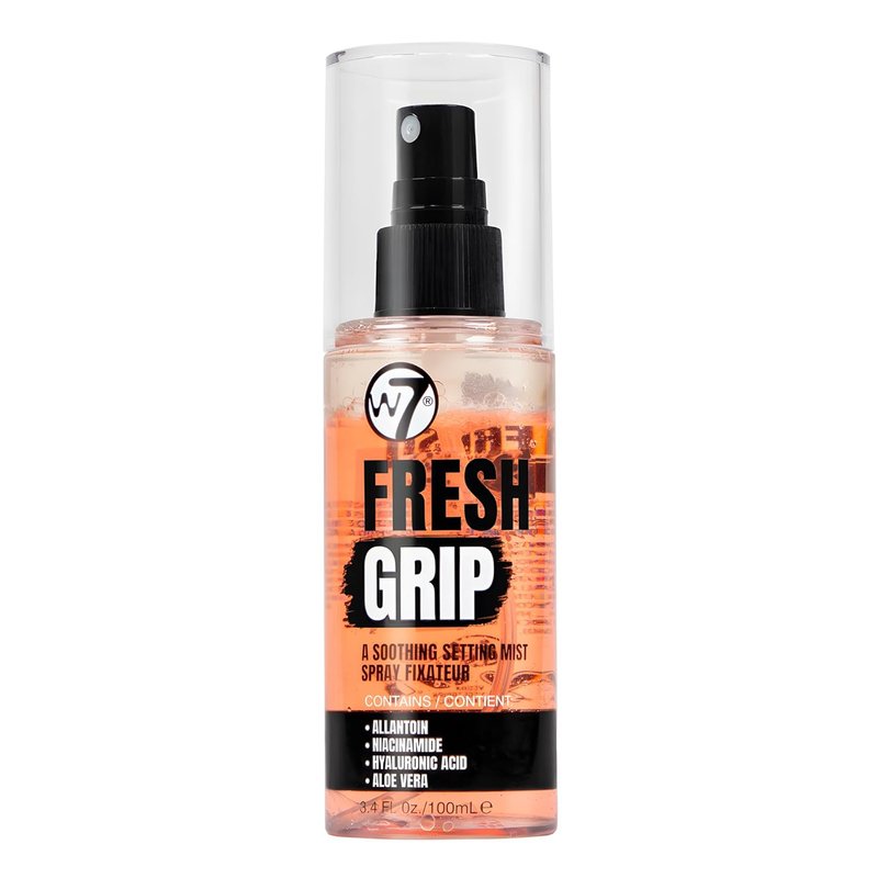 W7 Fresh Grip Setting Spray - Hydrating Bi-Phase Formula with Hyaluronic Acid & Vitamin E | 3.38 fl oz