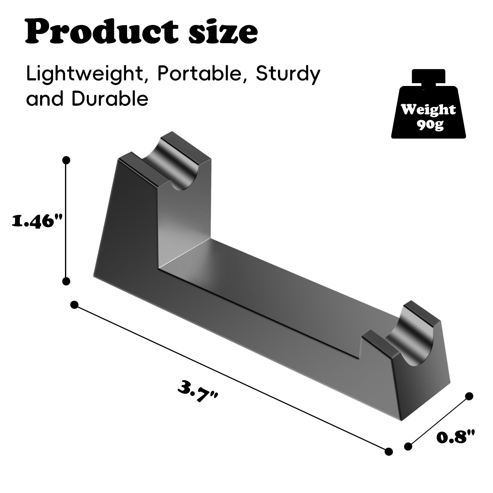 Aluminum Alloy Razor Stand, Safety Aluminum Men's Shaving Stand Black for Bathroom Countertops, Compatible with Henson AL13, AL13-M and Ti22, Anti-Rust and Durable