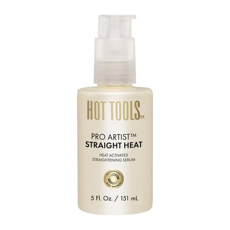 HOT TOOLS Heat Protectant Straightening Serum | Hair Straightener, Reduces Frizz, and Speeds Up Styling | Protects Hair from Heat Damage without Use of Silicones