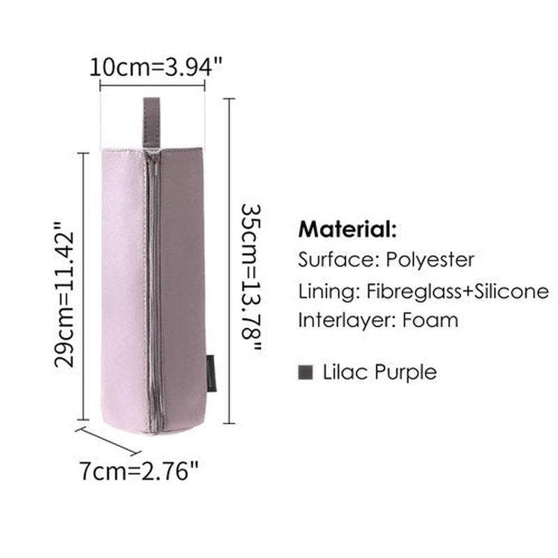 SHIMOYAMA Hair Iron Pouch, Heat Resistant Travel Bag for Curling Iron, Flat Iron Storage Bag, Hair Tools Organizer (Lilac)